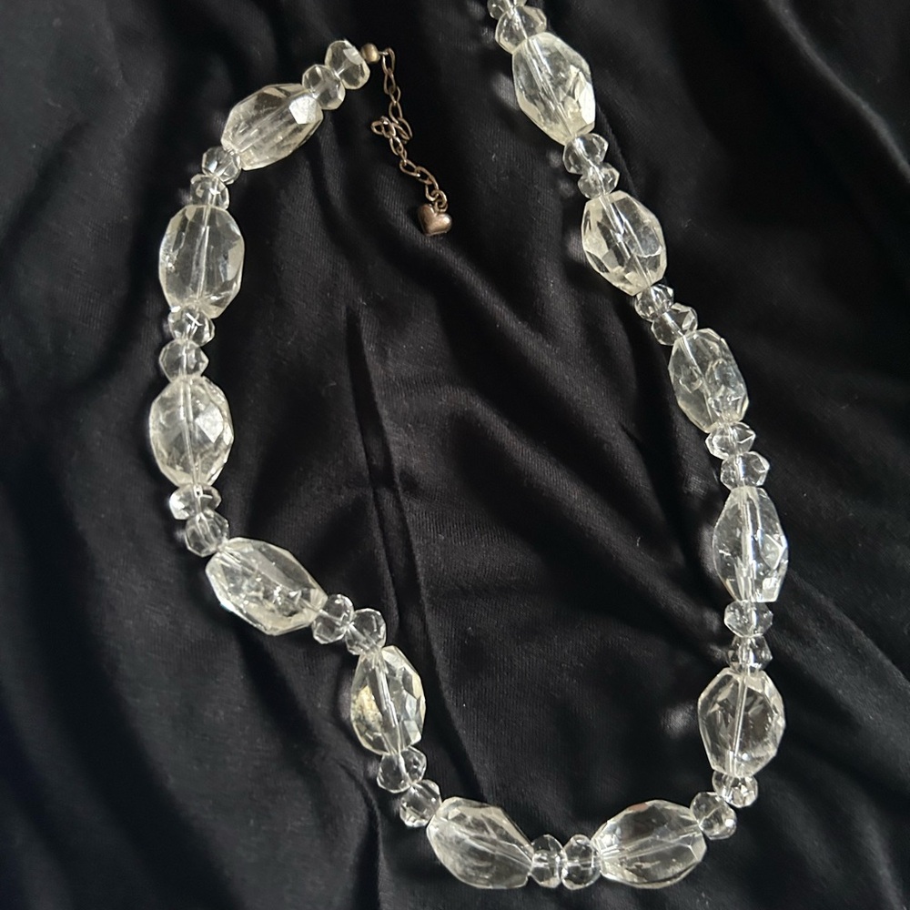 Elegant Clear Beaded Necklace